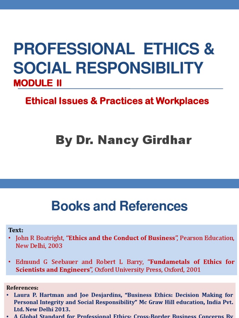 Ethical Issues and Practices at Work Place | PDF | Employment ...