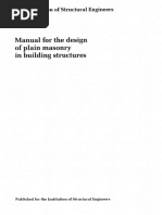 Manual For The Design of Plain Masonry in Building Structure