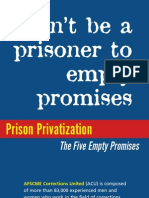 Prison Privatization the Five Empty Promises