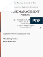 Risk Management: PRMG-095 Dr. Mohamed Abd El Ghany
