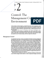 Control: The Management Control Environment