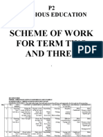 P2 Religious Education: Scheme of Work For Term Two and Three