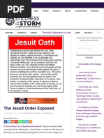 The Jesuit Order Exposed - Stillness in The Storm