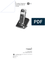 Digital Cordless Telephone With Dual Mode Caller ID User's