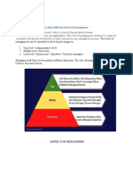 Practical 1:: Visit Local Organization and Study Different Levels of Management