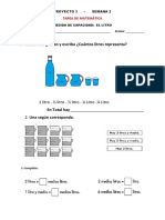 TAREA - Matemática - MEDIDAS DE CAPACIDAD - LITRO