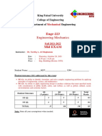 Mid Term Engineering Mechanics