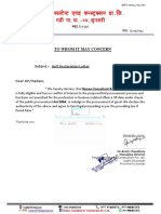 Subject:-Self Declaration Letter: Renwo Consultant & Construction Pvt. LTD
