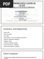 Comprehensive Clinical Class: Severe Acute Malnutrition