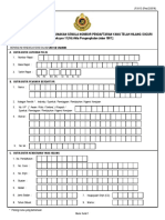 JPJK13 - Borang Guna Semula Nombor Hilang Curi