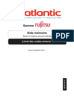 Atlantic Gamme Fujitsu Code Erreurs