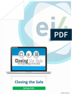 Closing The Sale: Selling Skills