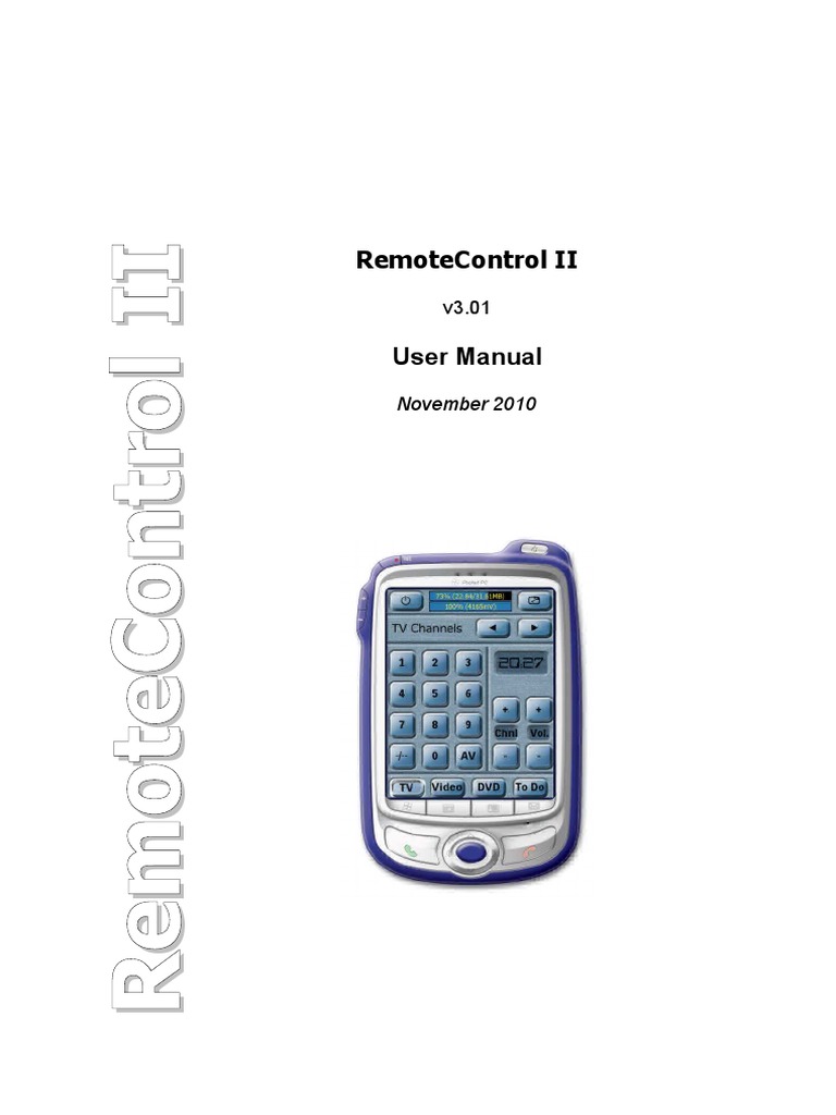 RemoteControl II v301 | PDF | Microsoft Windows | Menu (Computing)