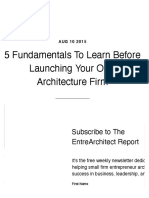 5 Fundamentals To Learn Before Launching Your Own Architecture Firm - EntreArchitect: Small Firm Entrepreneur Architects