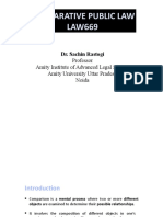 Comparative Public Law LAW669: Professor Amity Institute of Advanced Legal Studies Amity University Uttar Pradesh Noida