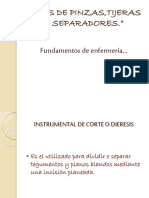 Tipos de Pinzas, Tijeras y Separadores PDF