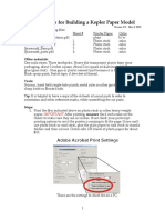 Instructions For Building A Kepler Paper Model: Other Materials