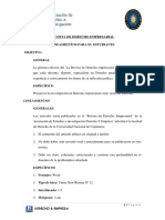 Lineamientos Revista de Derecho Empresarial - Alumnos