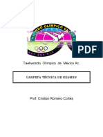 Carpeta Tecnica de Exámenes 2014 taekwondo olimpico