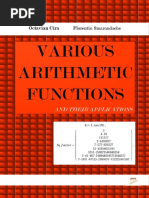 Various Arithmetic Functions and Their Applications