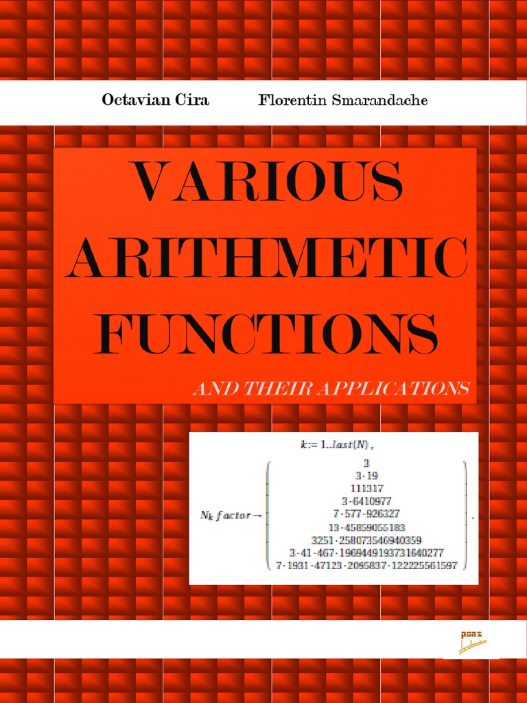 Various Arithmetic Functions and Their Applications | PDF