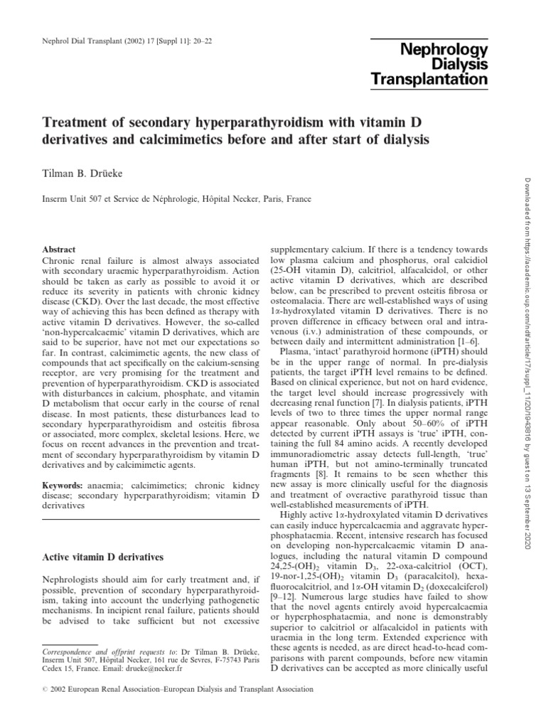 Vitamin D PDF Vitamin D Chronic Kidney Disease