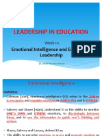 Leadership in Education: Emotional Intelligence and Educational Leadership