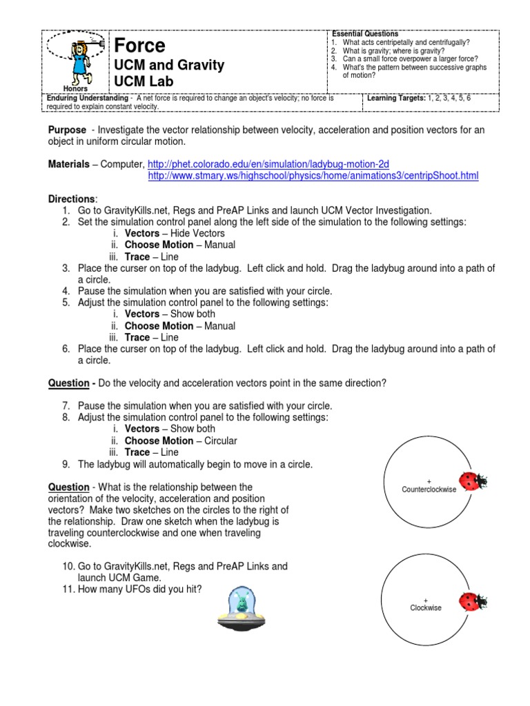 UCM Investigation with Ladybug Simulation | PDF | Acceleration ...