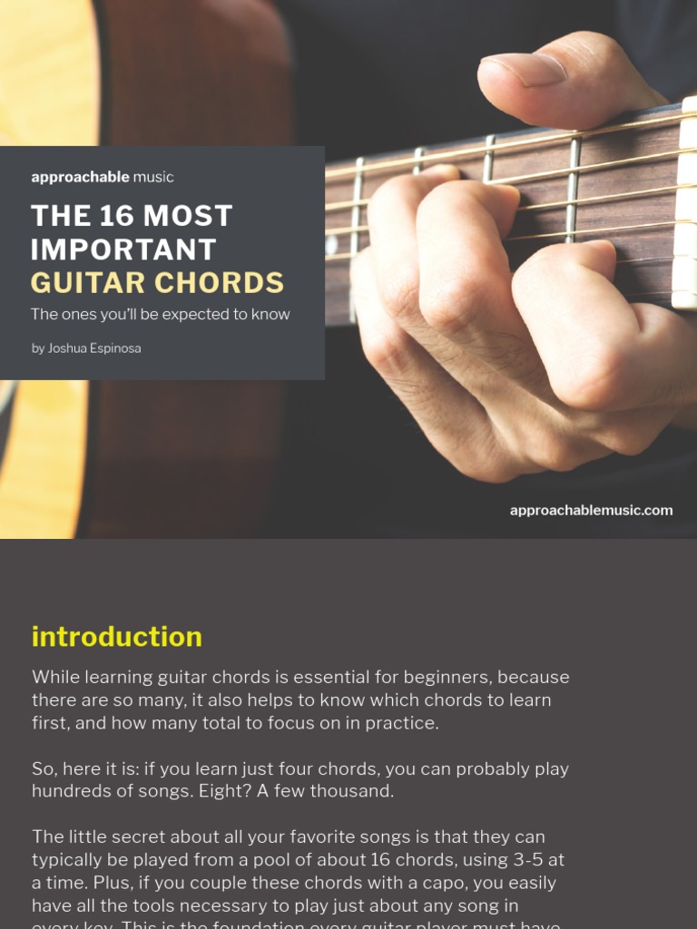 16 Most Important Guitar Chords2 | PDF | Guitars | Musical Instruments