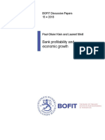 Bank Profitability and Economic Growth: BOFIT Discussion Papers 15 - 2018