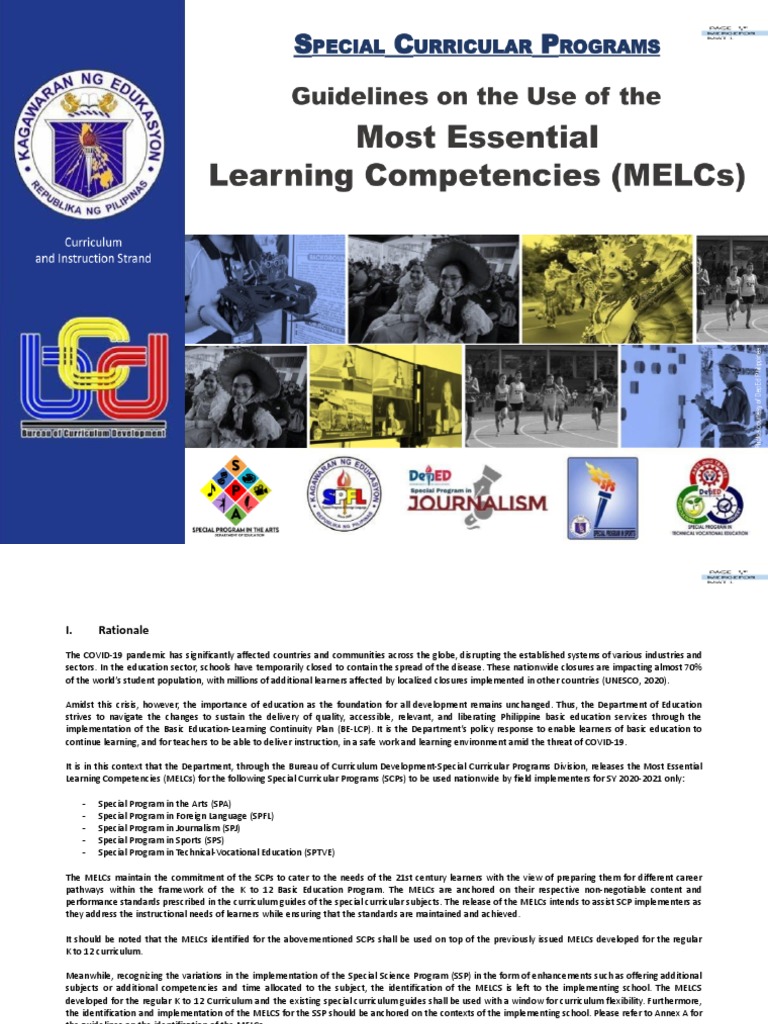 Guidelines On The Use of Melc SCP Melcs Briefer As of July 9 202012 1