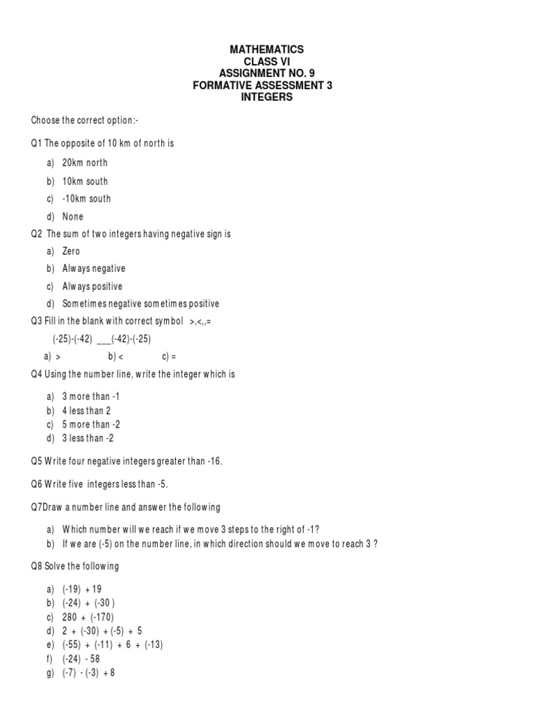 CBSE Class 6 Maths Practice Worksheets | Download Free PDF ...