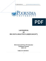 Lab Manual OF Big Data Analtyics Lab (Bca04207) : BCA General II Year IV Semester Academic Session 2021-22