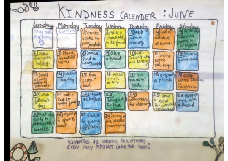 Kindness Calendar PDF