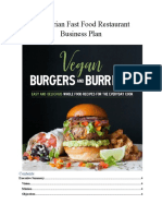 Vegetarian Fast Food Restaurant Business Plan