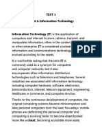 Text 1 What Is Information Technology