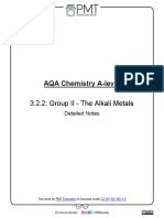 AQA Chemistry A-Level: 3.2.2: Group II - The Alkali Metals