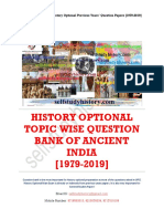Ancient History Optional Topic Wise Question Bank