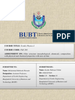 COURSE TITLE: Textile Physics-I Course Code: Txe 203 ASSIGNMENT ON: Fiber Structure (Morphological, Chemical), Composition