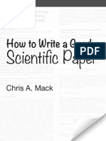 How To Write A Good Scientifc Paper