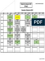 Emploi Du Temps - GI2 - Automne 2021 - Cours-TD-TP - Projet