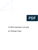 Conflict Resolution Role Play: For Ahtisaari Days