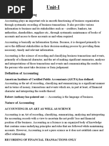 Fundamental of Accounting and Taxation Notes