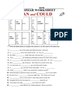 CAN Could: Grammar Worksheet