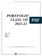 Portfolio Student - CLASS - VII DECEMBER-2021