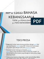 Topik 3.1 Kefahaman Teks