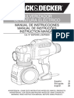 Pulverizador de Pintura Eléctrico: Manual de Instrucciones Manual de Instruções Instruction Manual