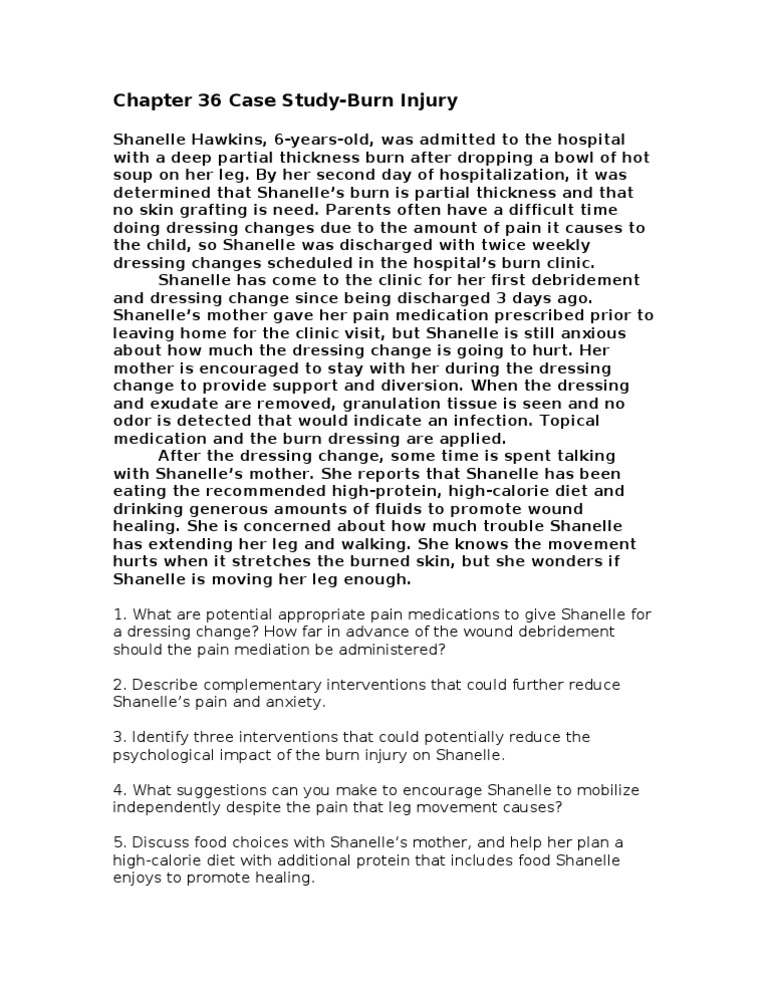Chapter 36Case StudyBurn Injury