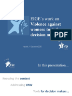 EIGE S Work On: Violence Against Women: Tools For Decision Makers