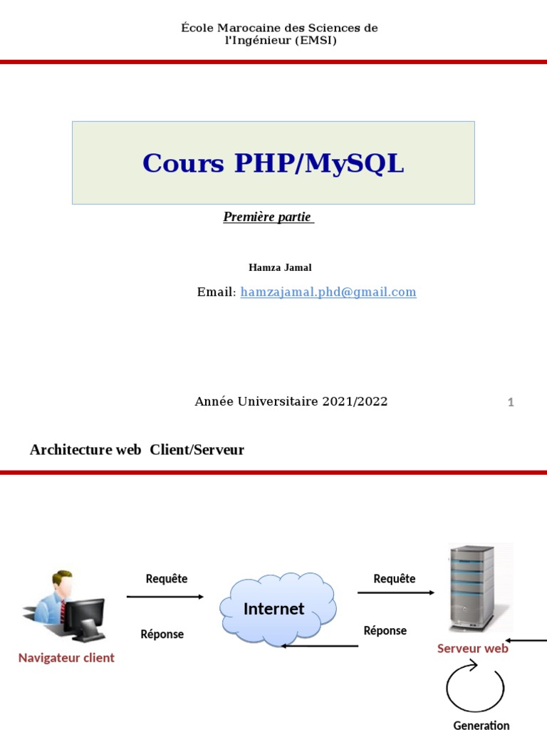Cours PHP/MySQL pour Développeurs Web | PDF | PHP | Structure de contrôle